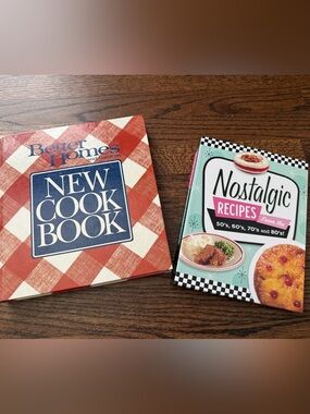 Cook book bundle. Nostalgic cook book and Better Homes & Gardens new cook book.